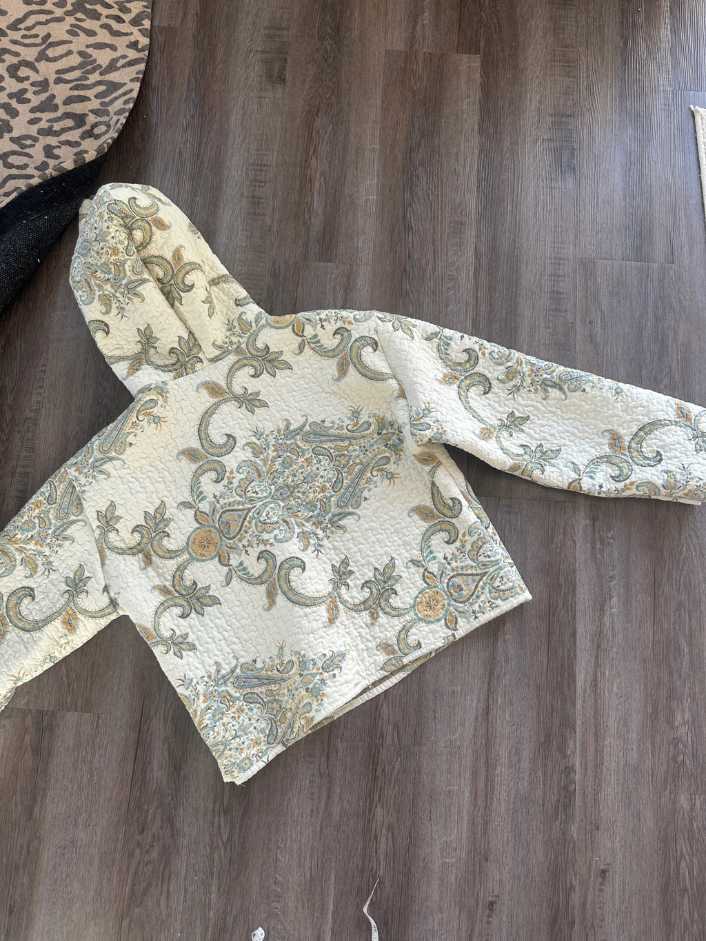 Handmade Quilted Hoodie Sweatshirt