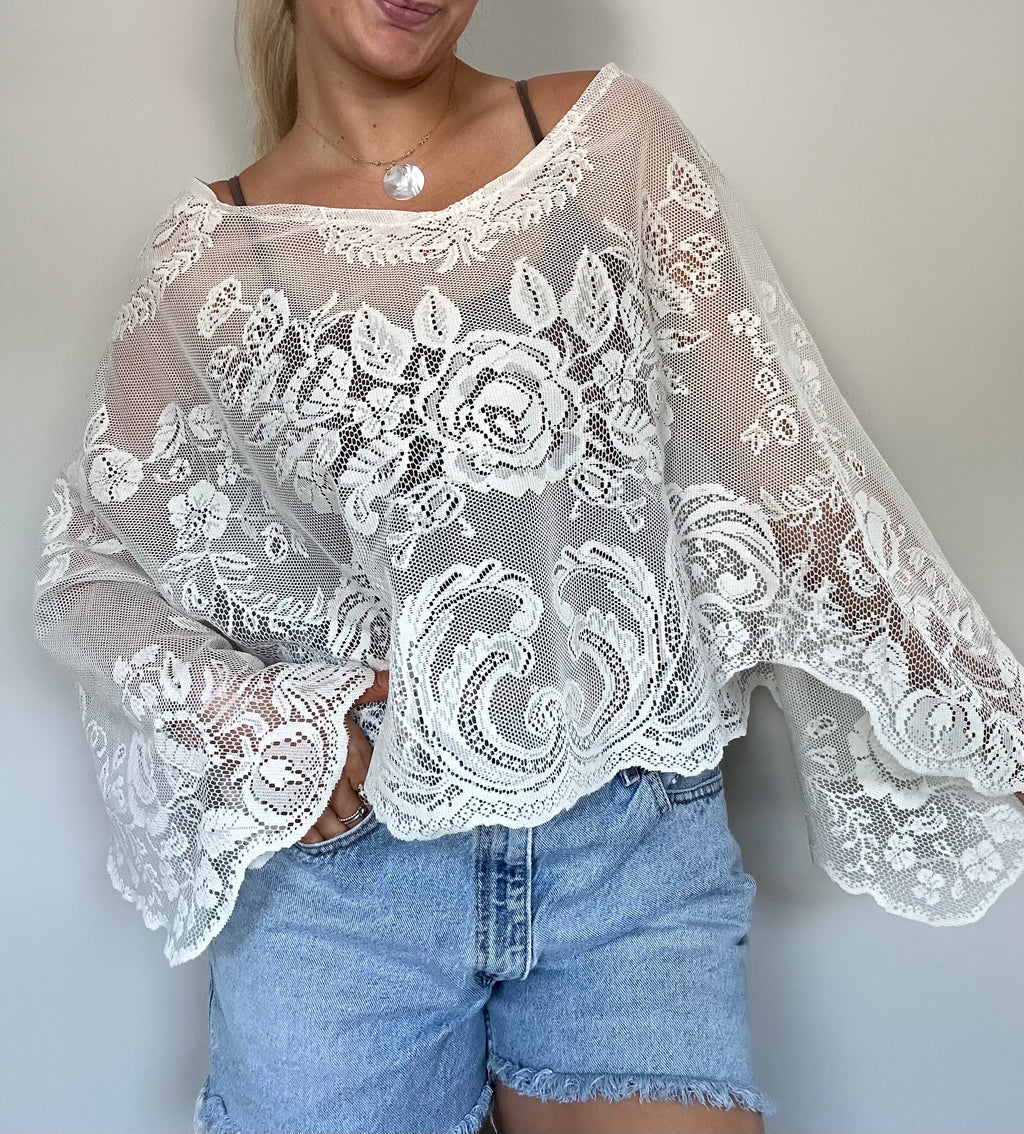 Handmade Lace Poncho