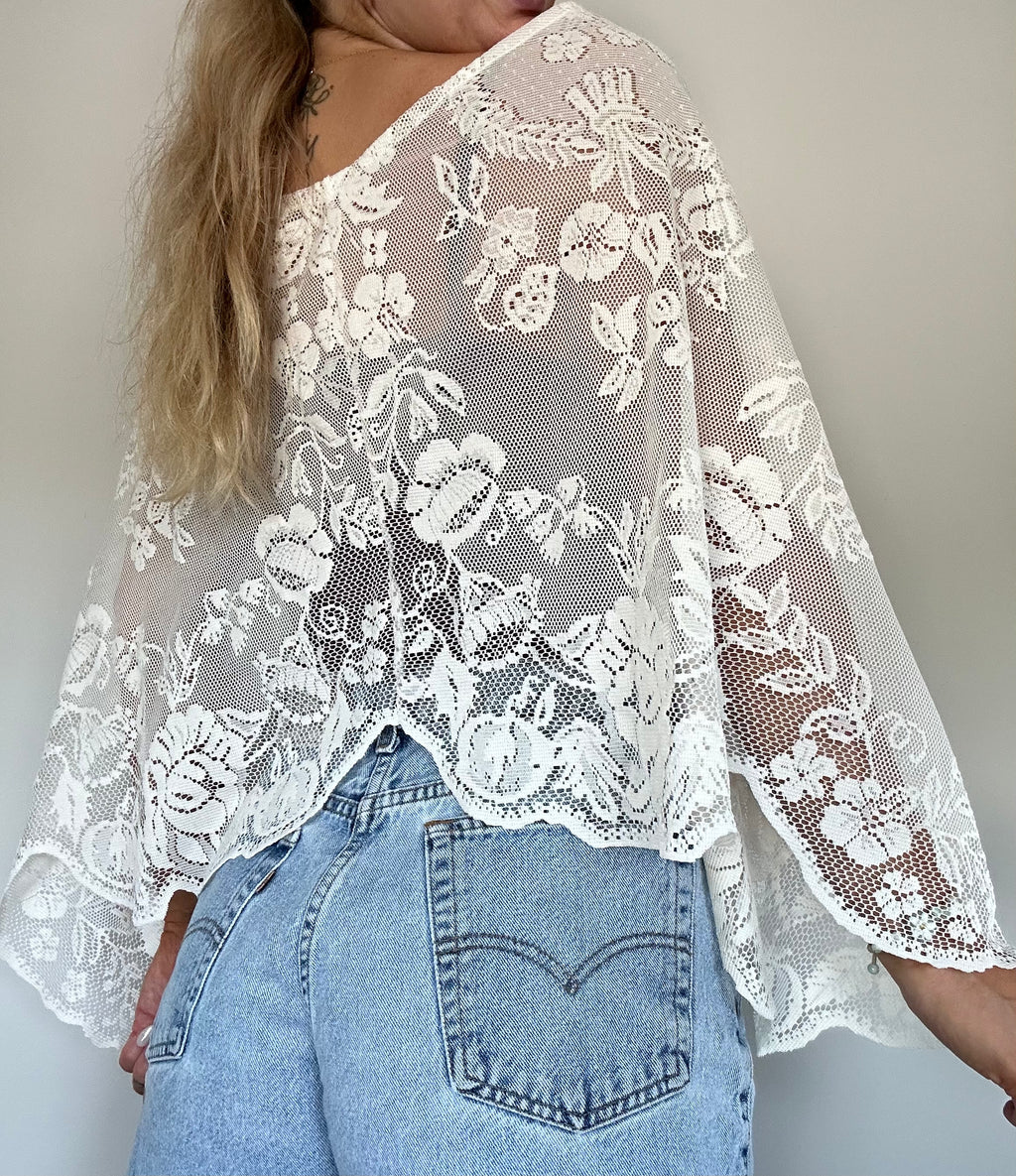 Handmade Lace Poncho