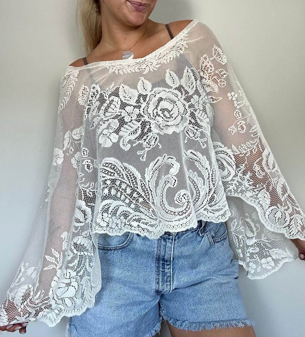 Handmade Lace Poncho