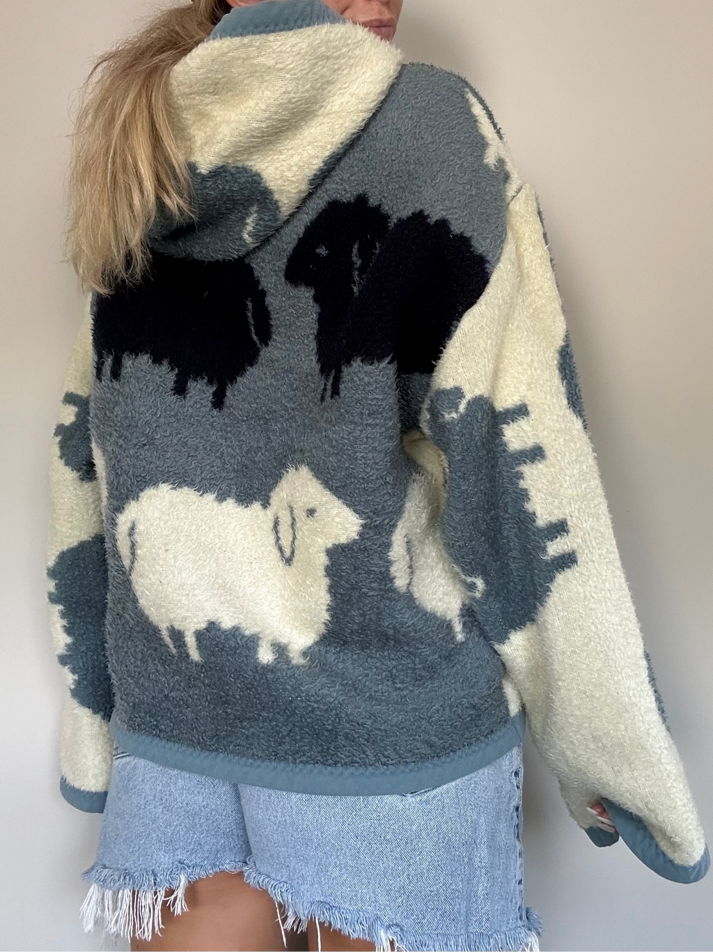 Handmade Sheep Blanket Hoodie