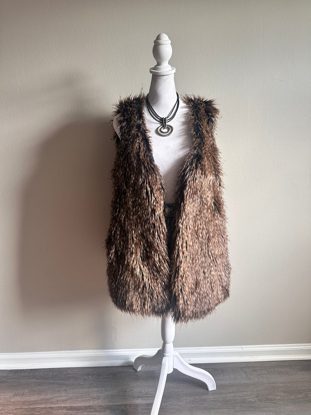 Brown Faux Fur Vest