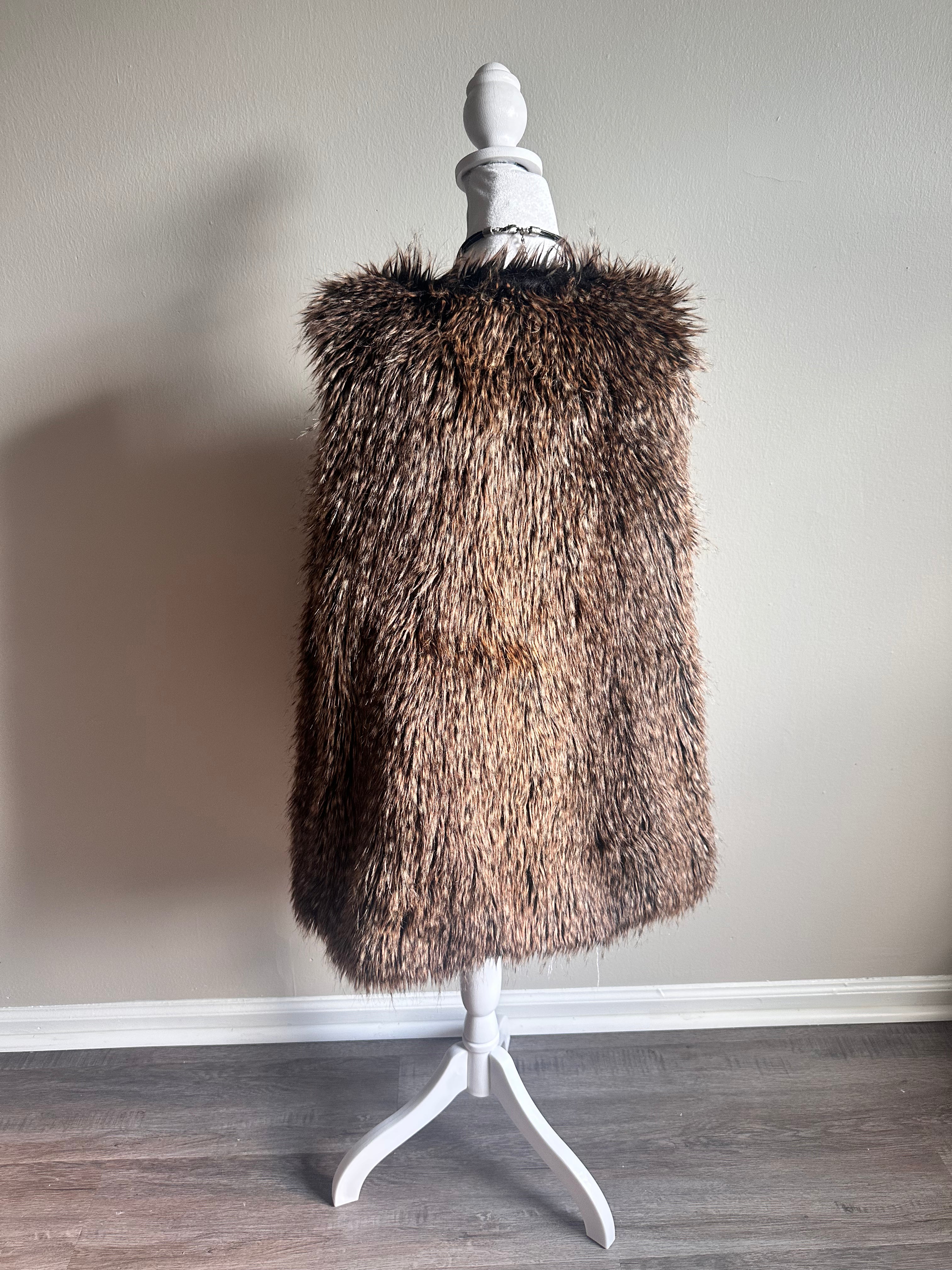 Brown Faux Fur Vest