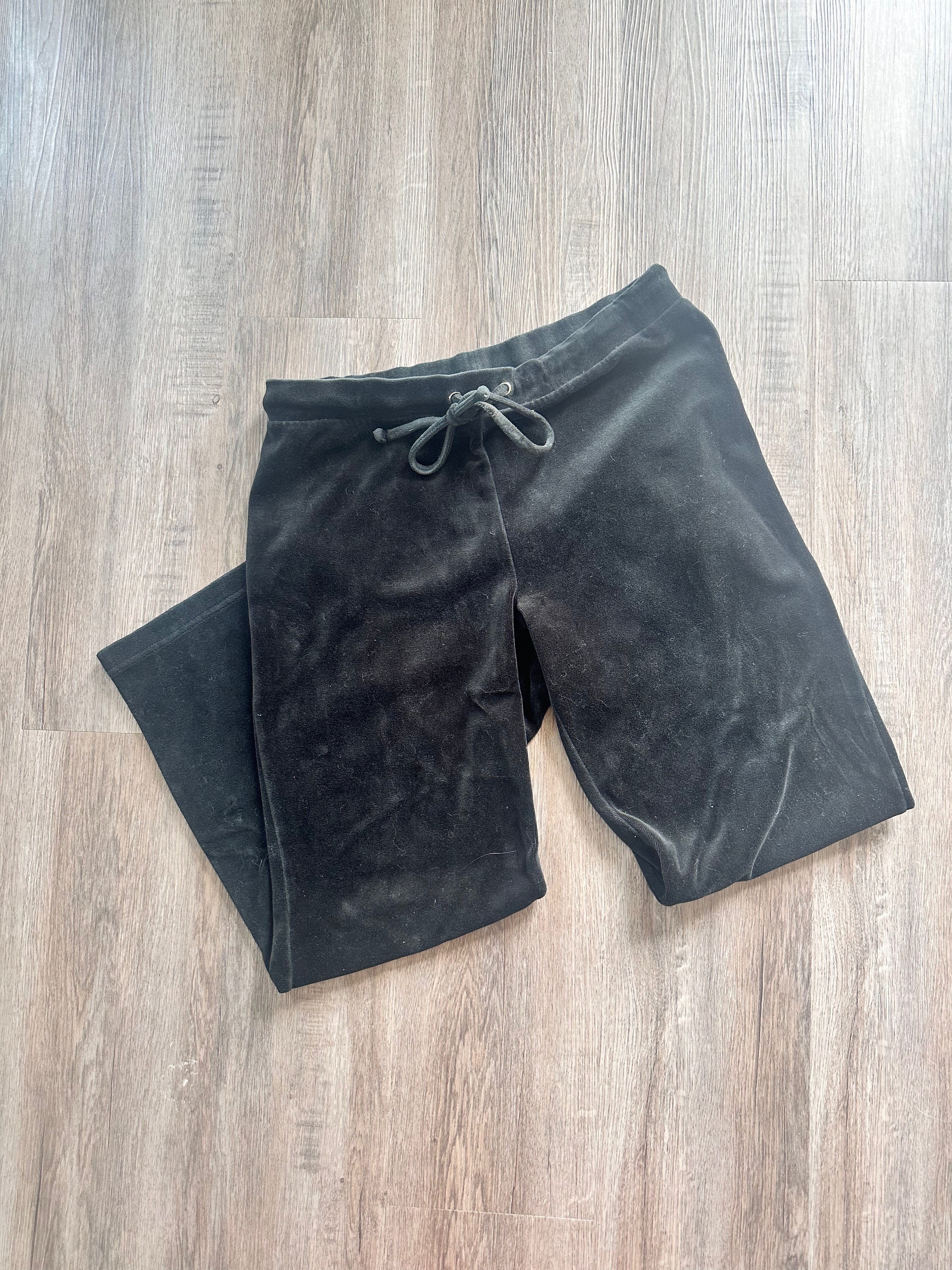 Black Velour Y2K Pants