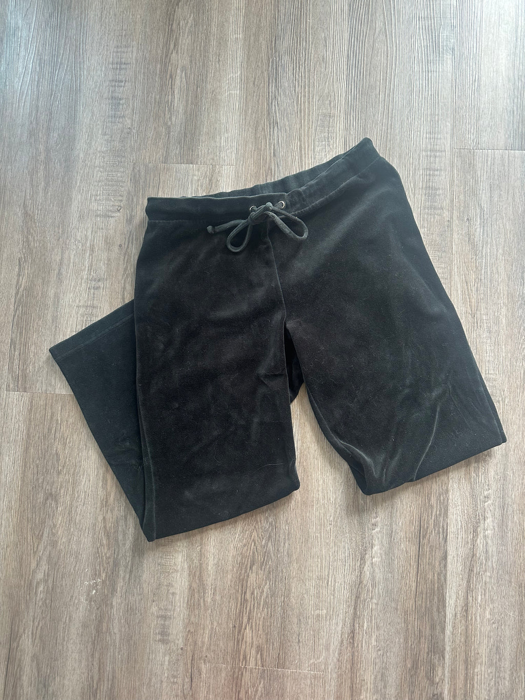 Black Velour Y2K Pants