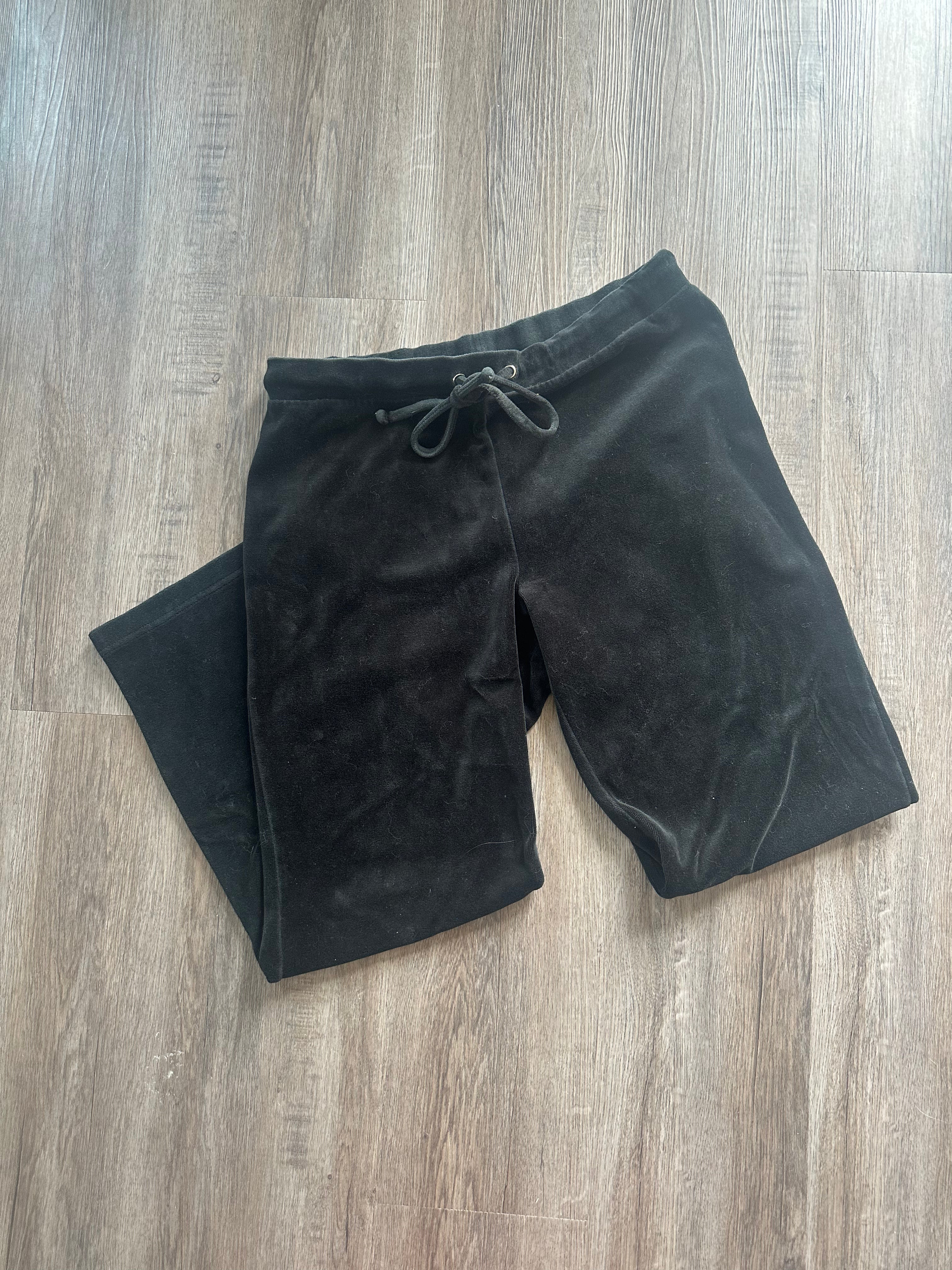 Black Velour Y2K Pants
