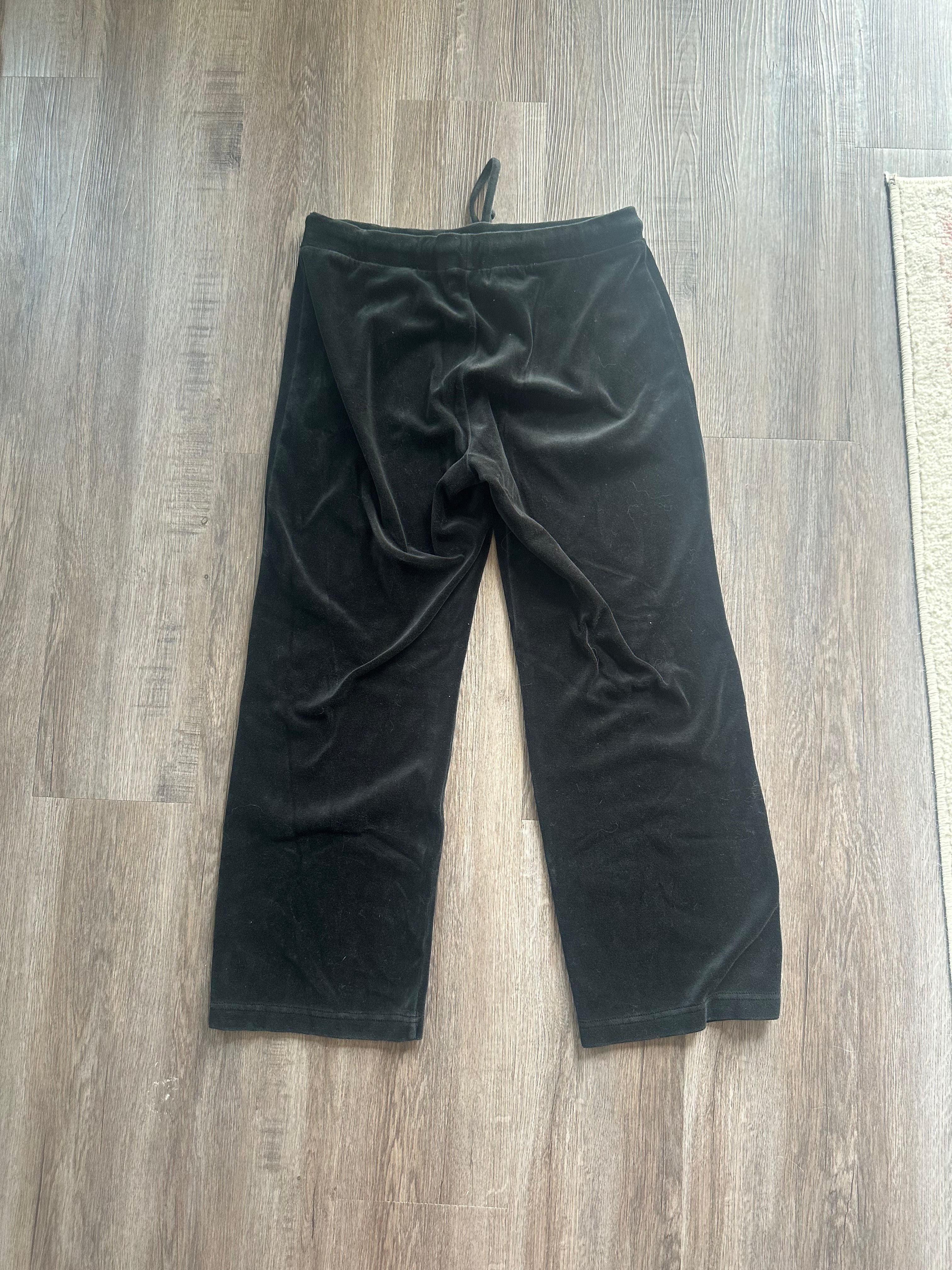 Black Velour Y2K Pants