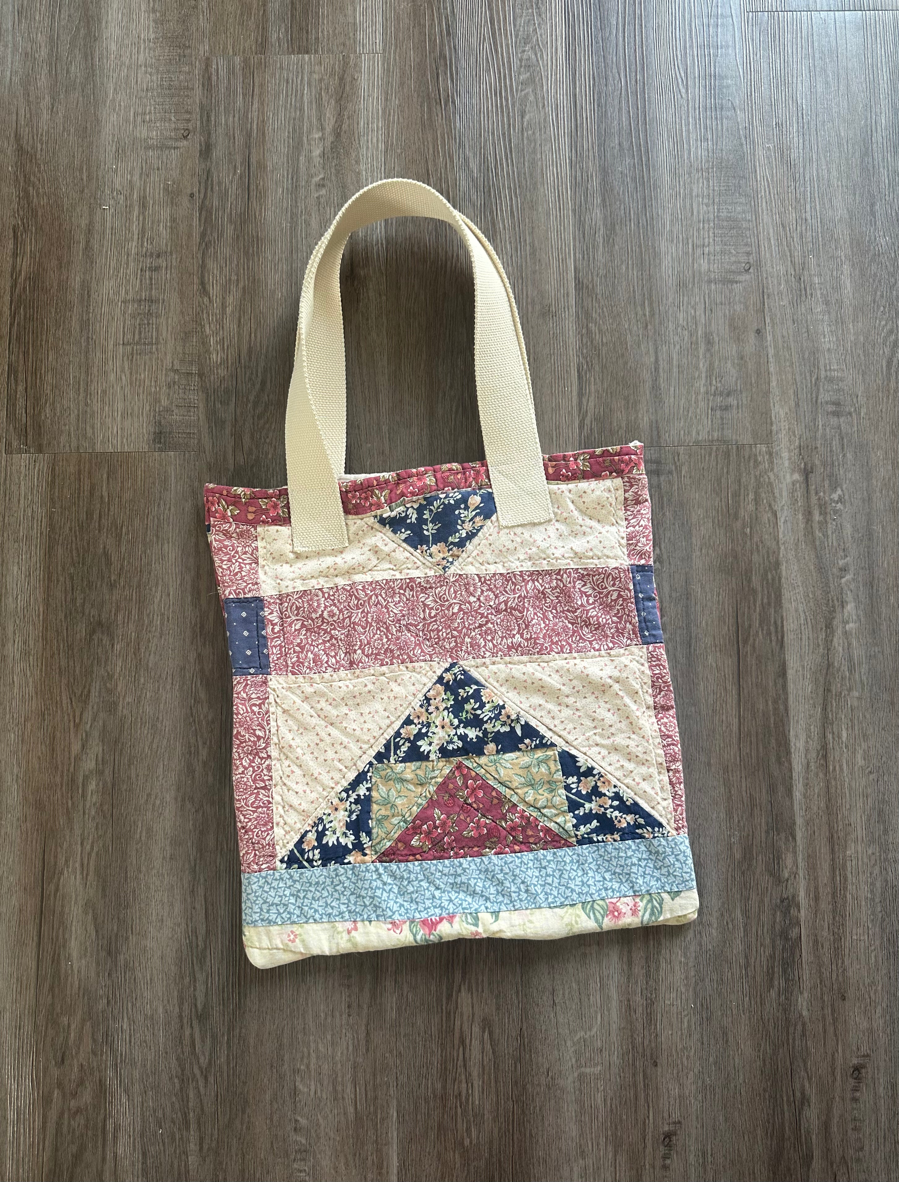 Quilted Handmade Tote Bag