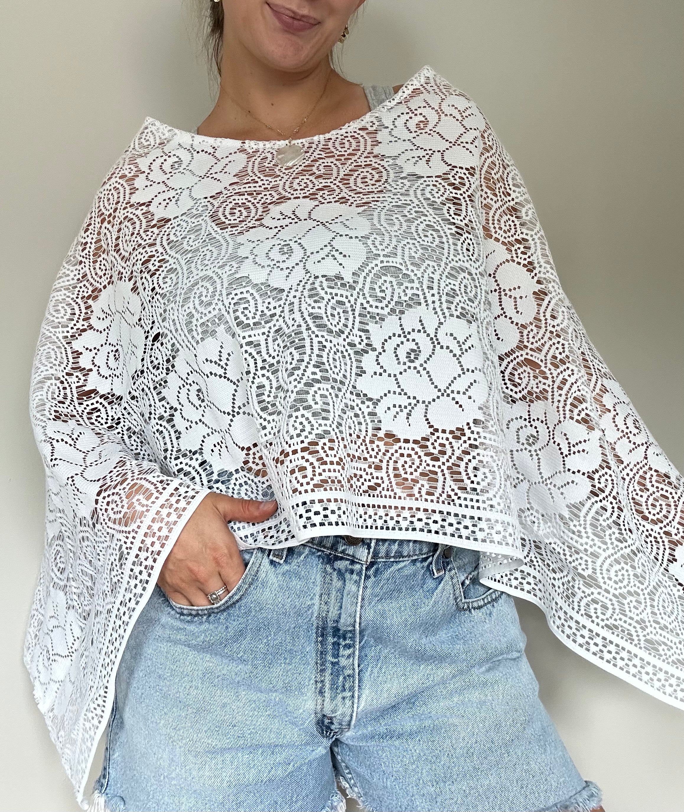 Handmade Lace Poncho