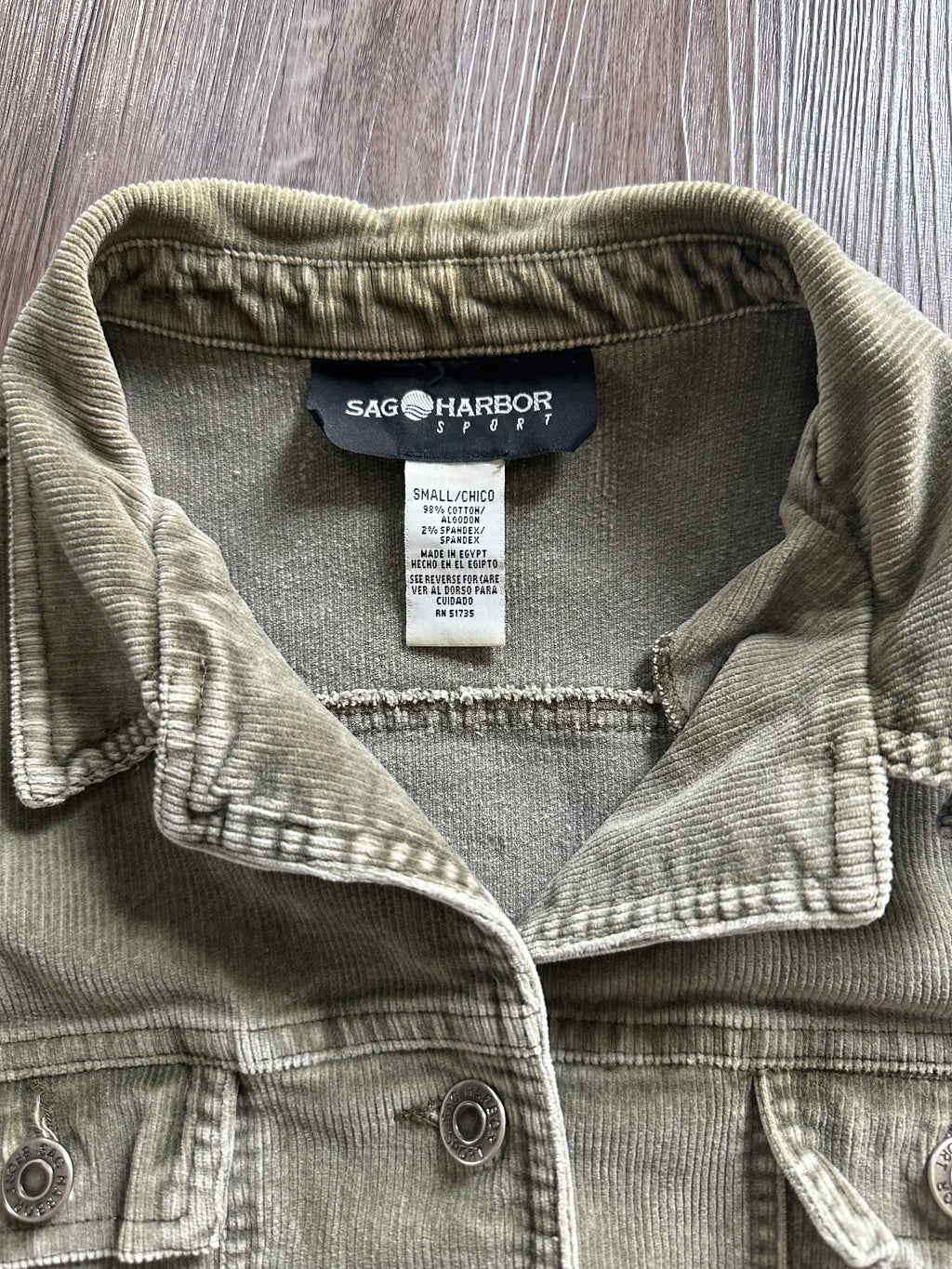 Green Corduroy Denim Jacket