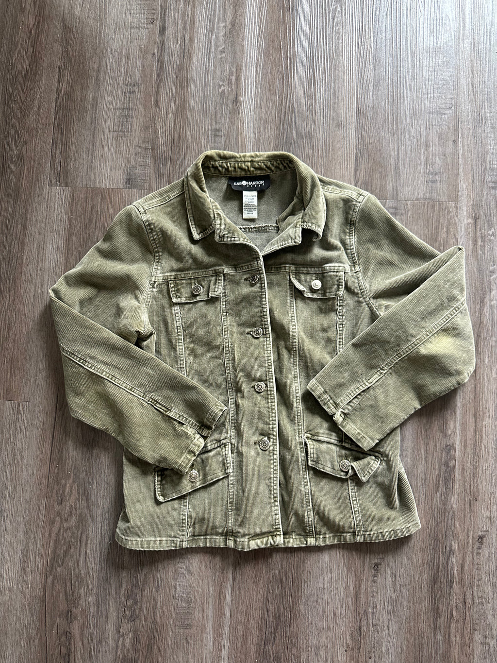 Green Corduroy Denim Jacket
