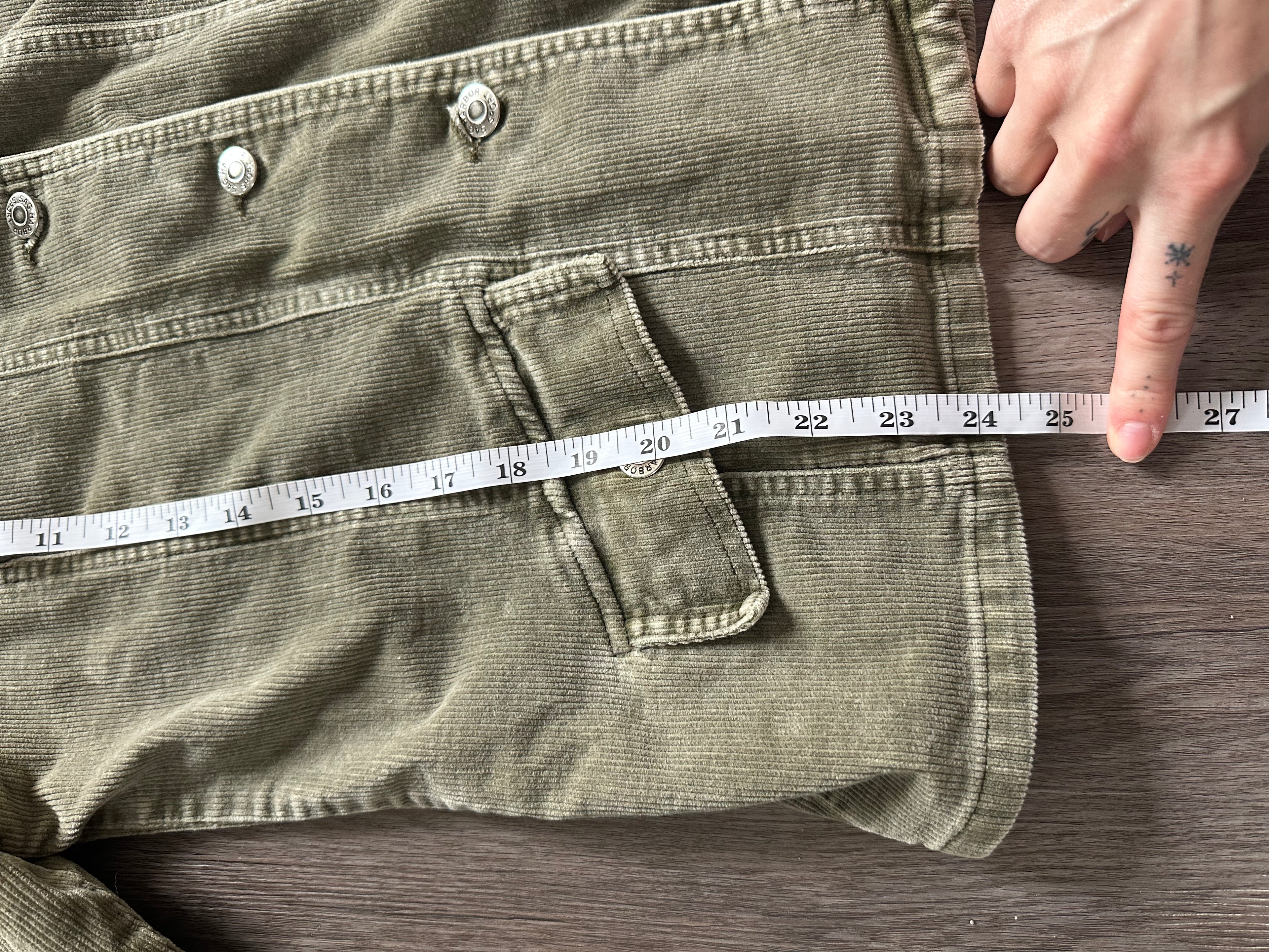 Green Corduroy Denim Jacket