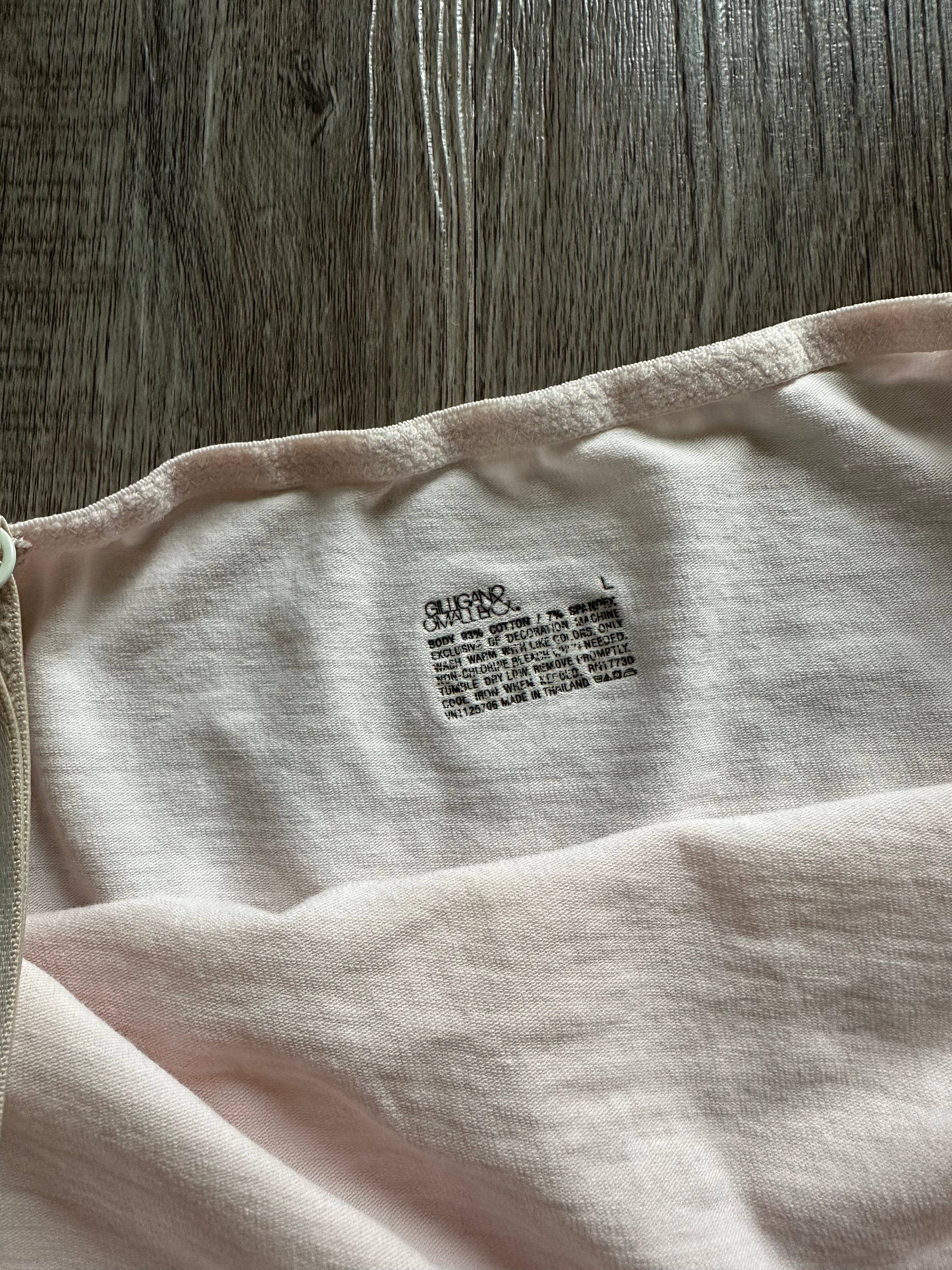 Light Pink Lace Trim Cami Tank Top