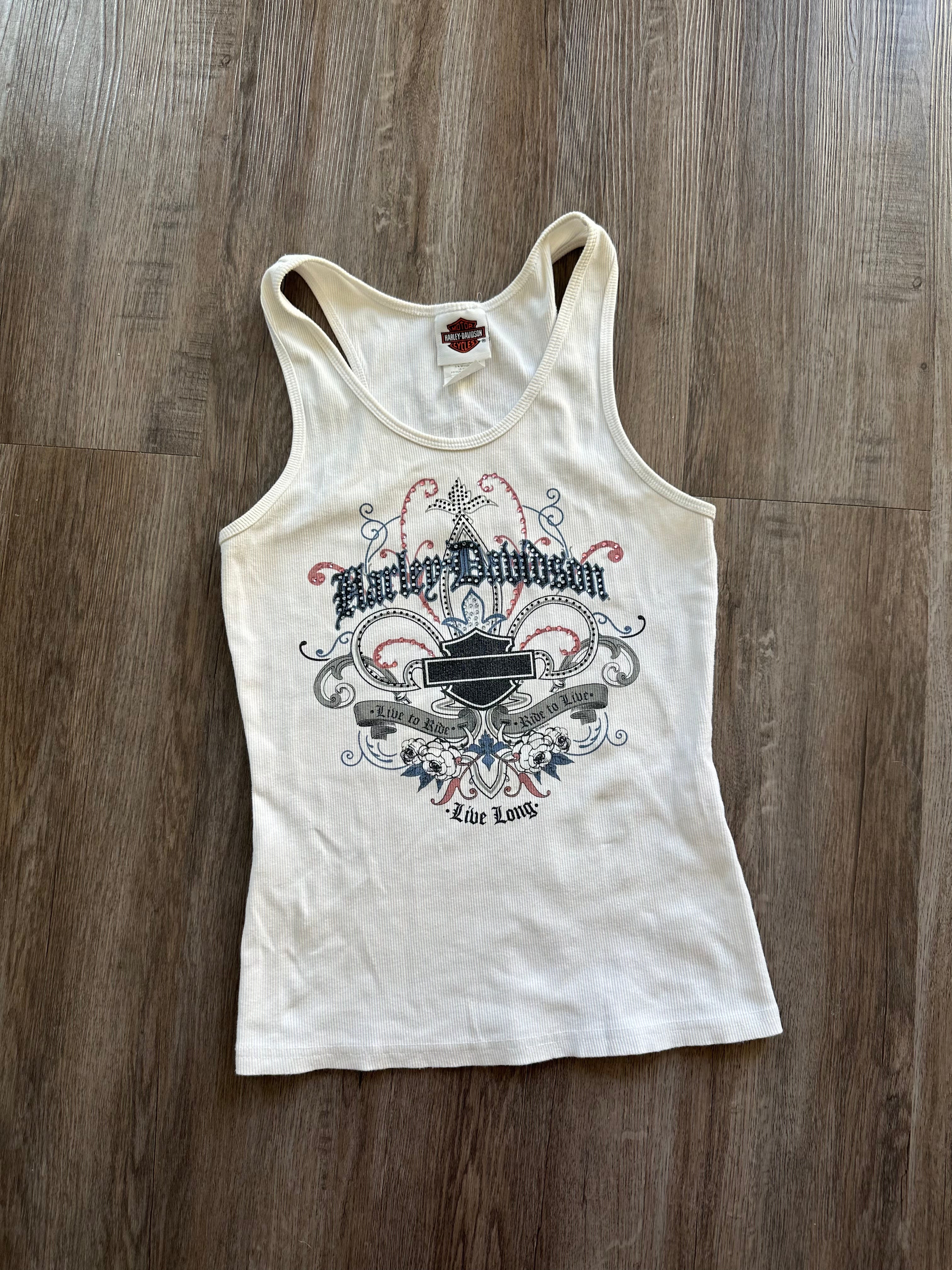 Harley Davidson Bedazzled Tank Top