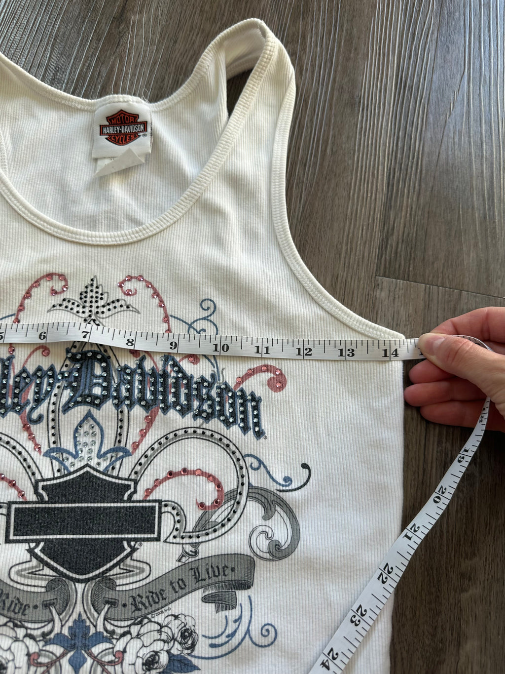 Harley Davidson Bedazzled Tank Top