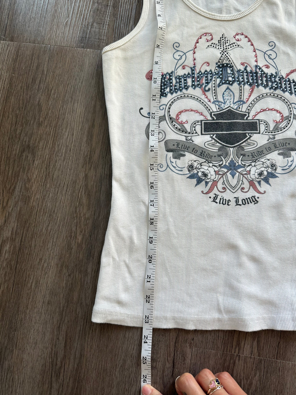 Harley Davidson Bedazzled Tank Top