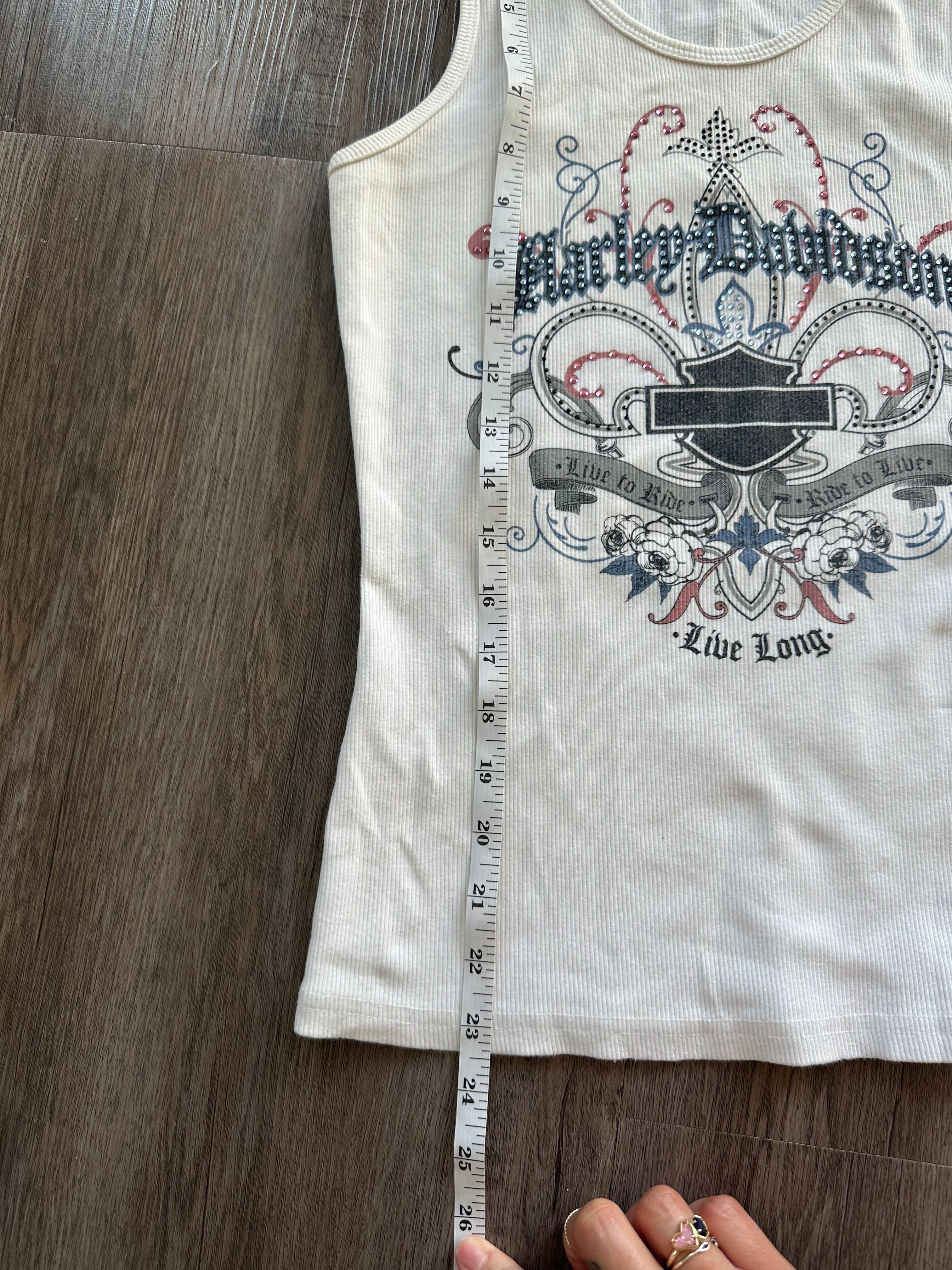 Harley Davidson Bedazzled Tank Top