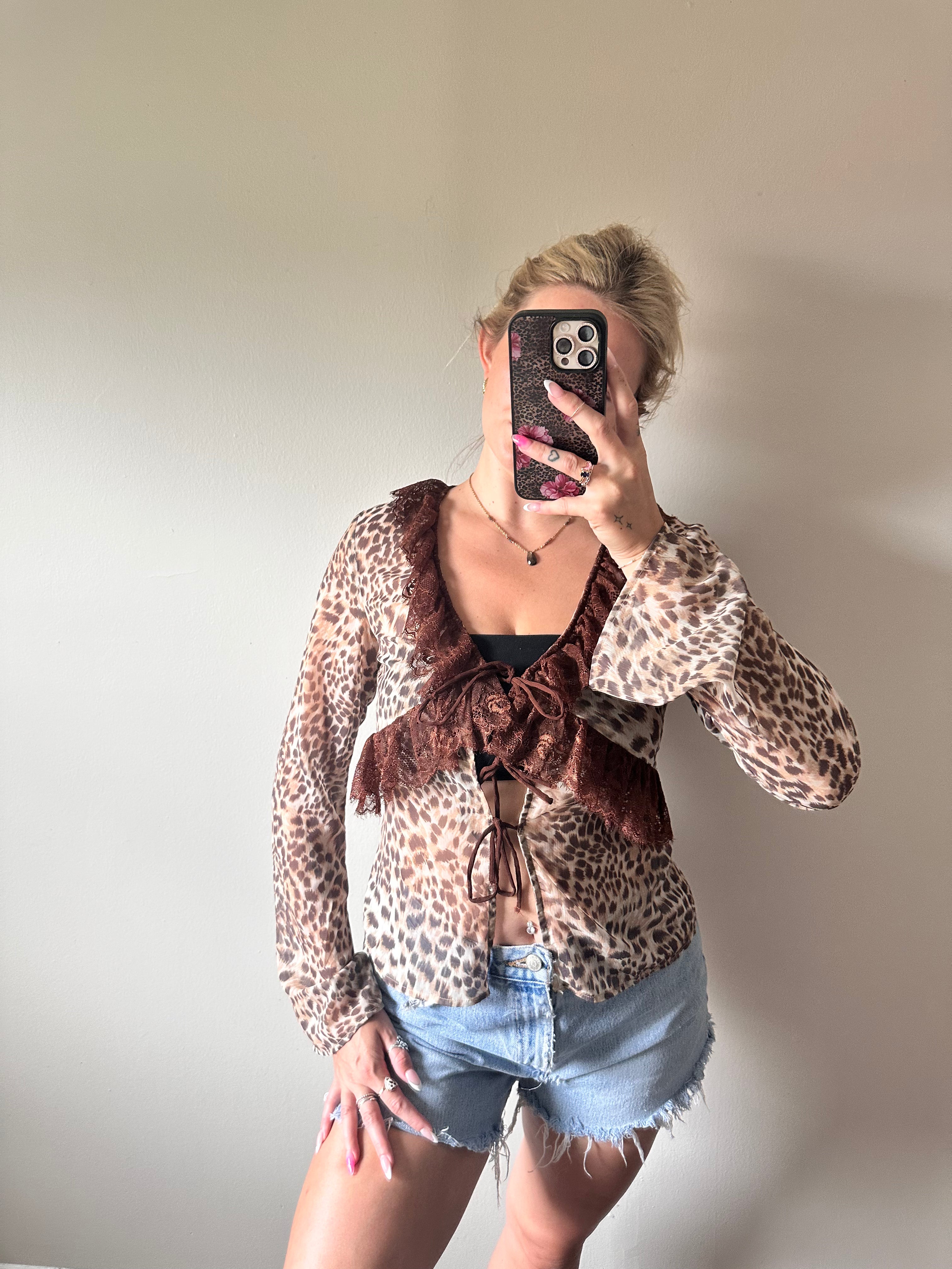 Princess Polly Cheetah Print Blouse