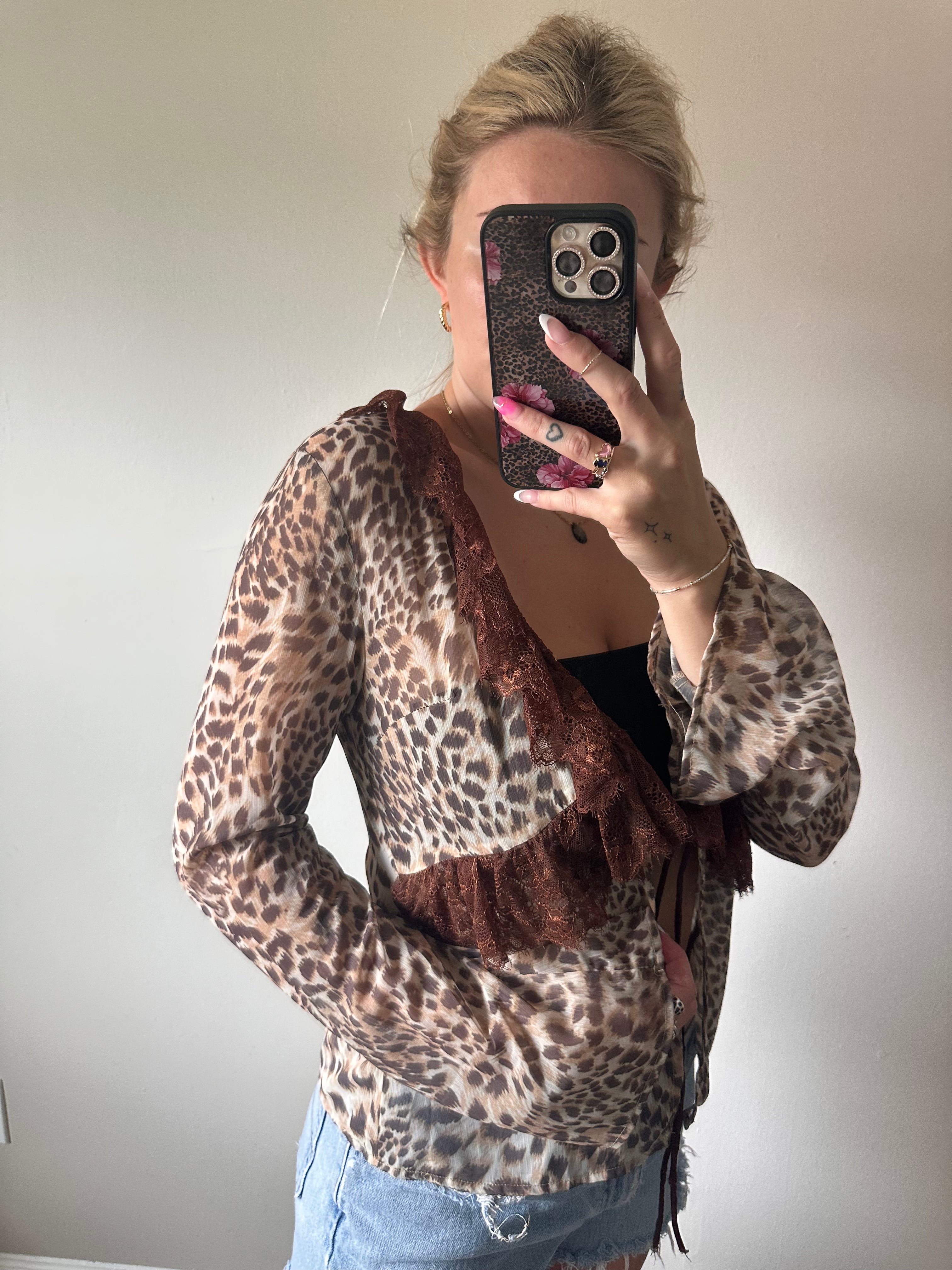 Princess Polly Cheetah Print Blouse
