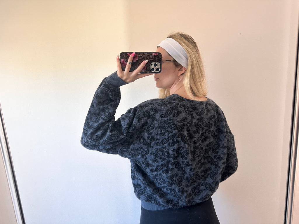 Paisley Button Up Sweater