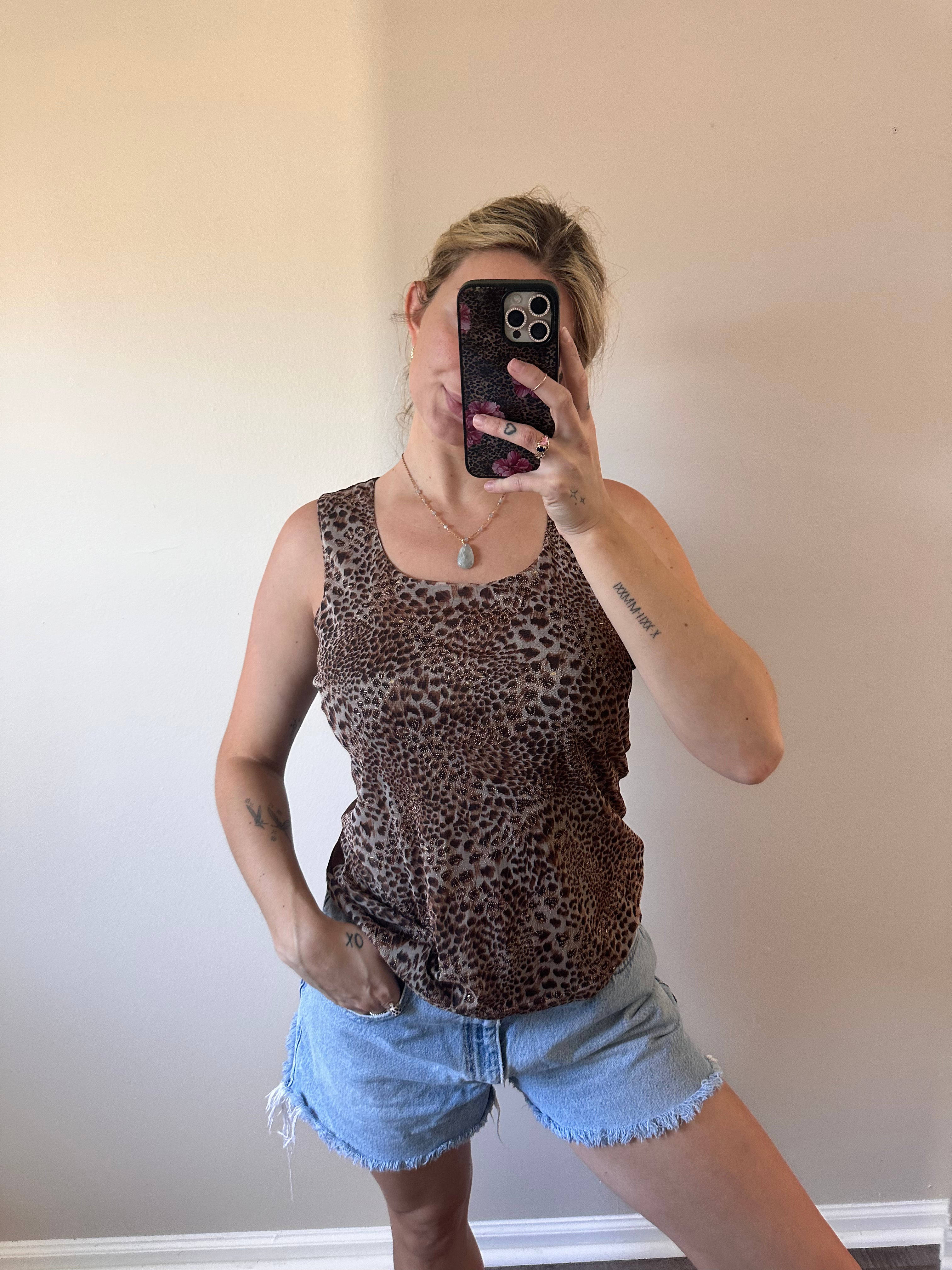 Cheetah Print Tank Top