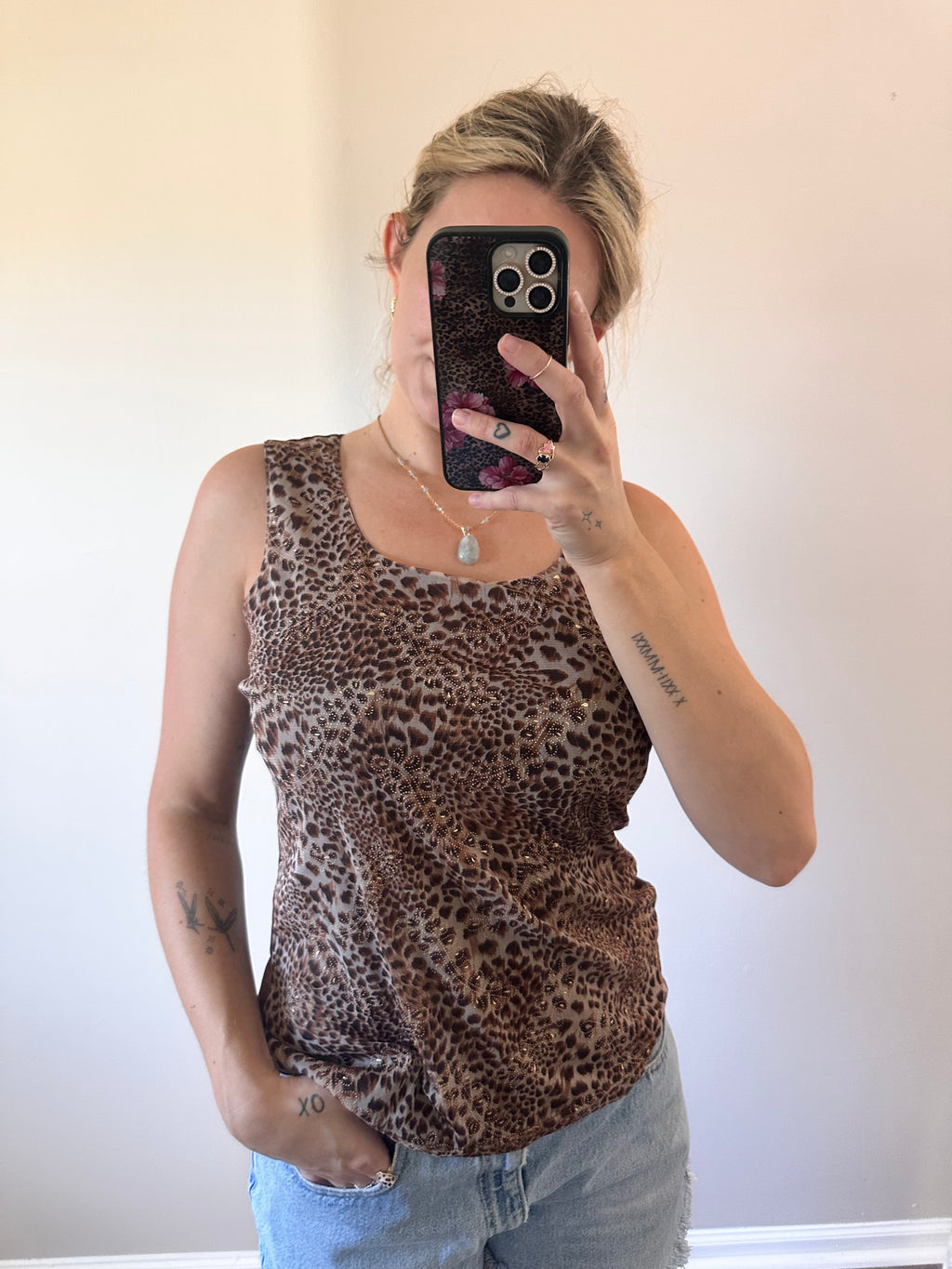 Cheetah Print Tank Top