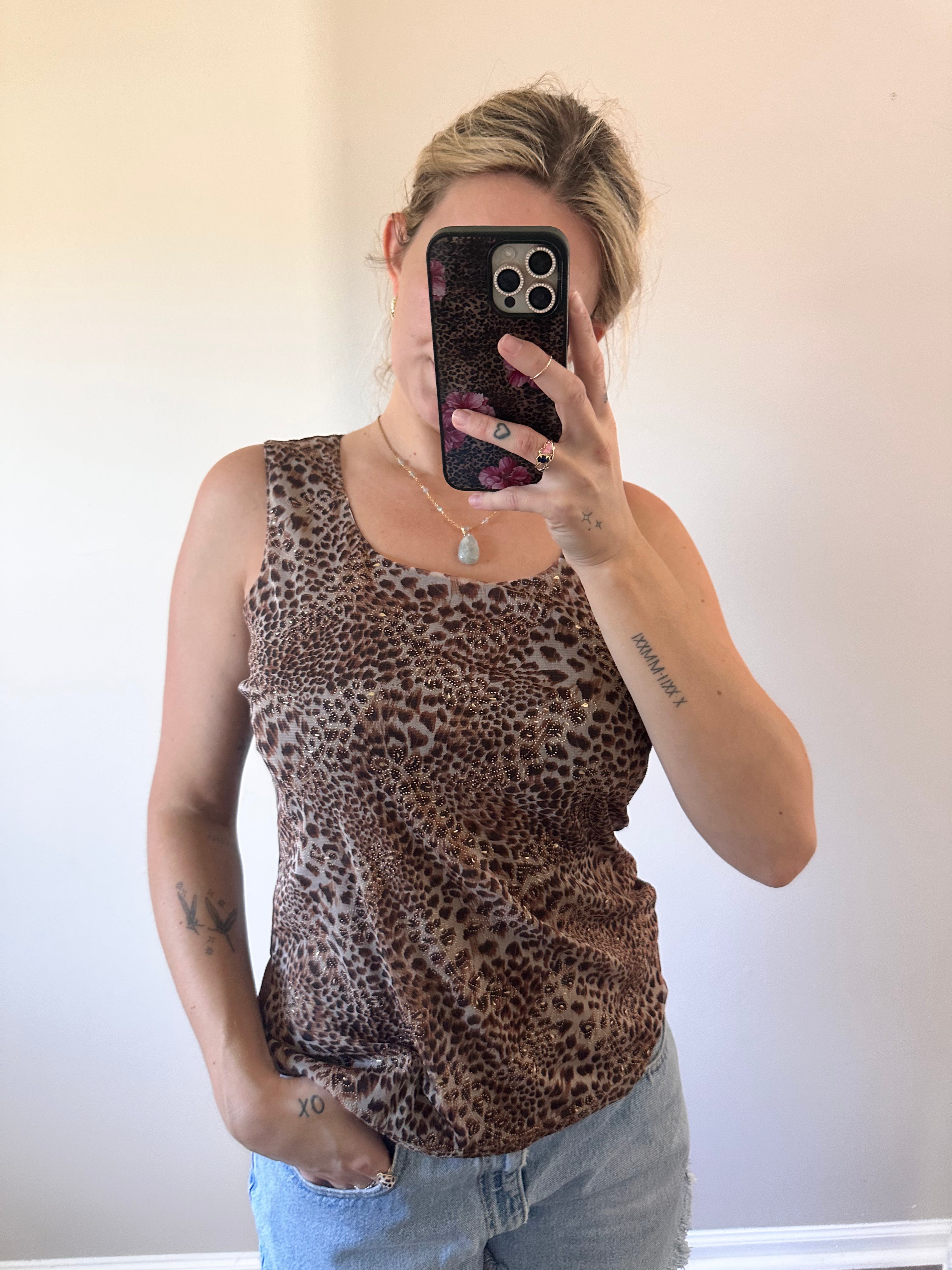 Cheetah Print Tank Top
