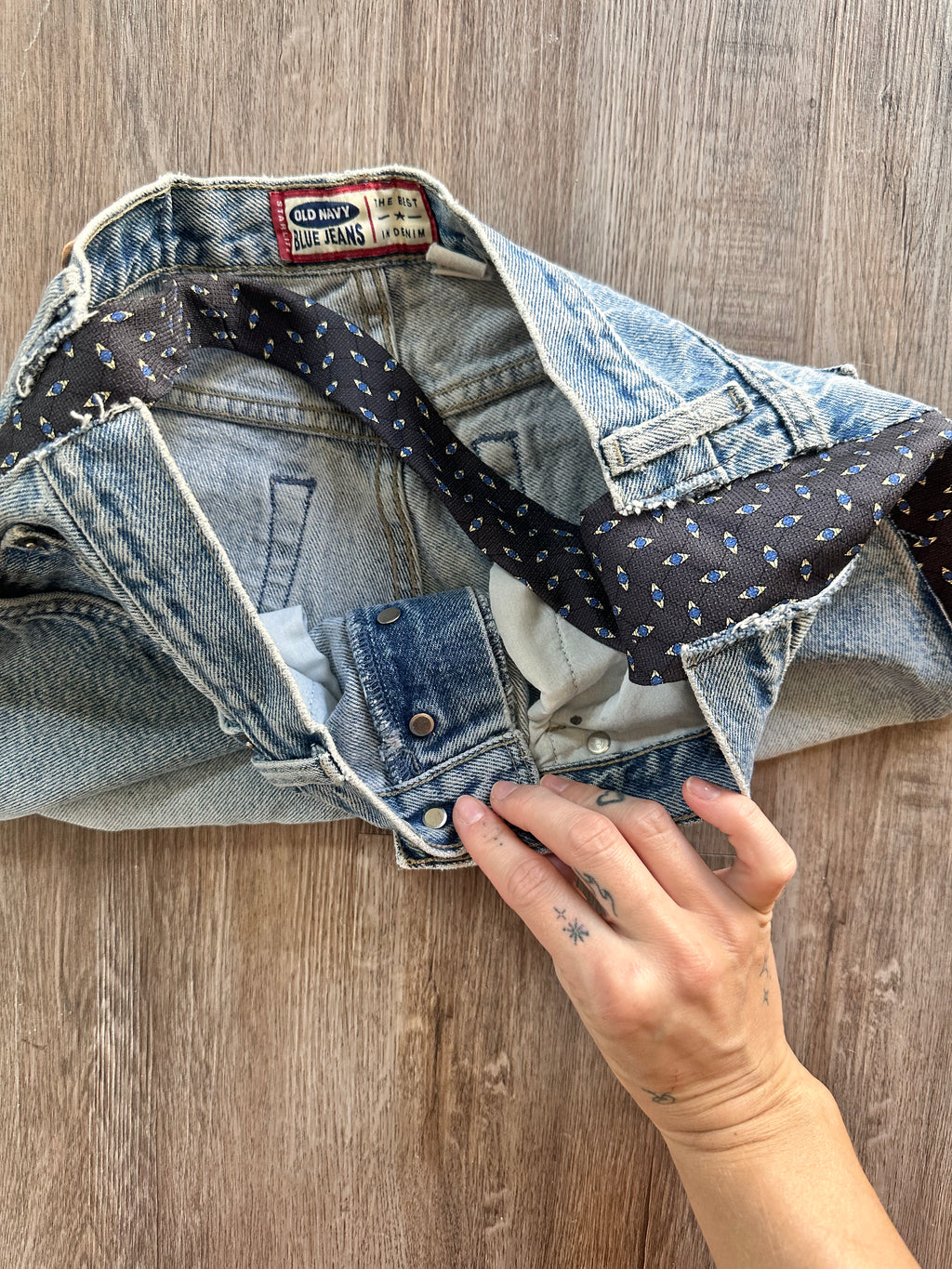 Reworked Denim Shoulder Bag