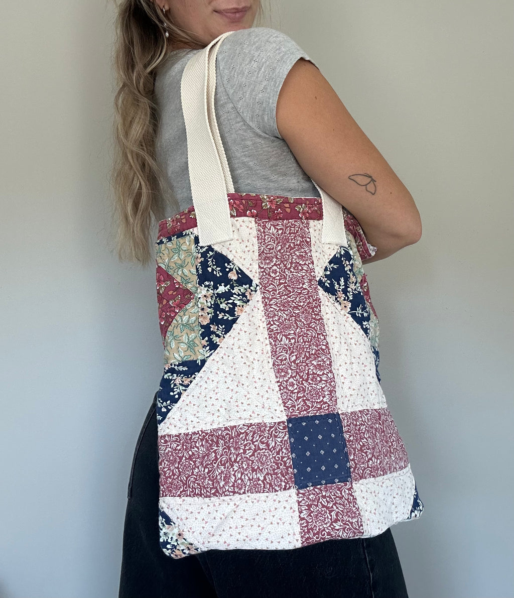 Quilted Handmade Tote Bag