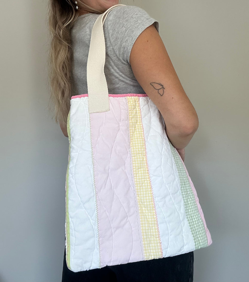 Quilted Handmade Tote Bag