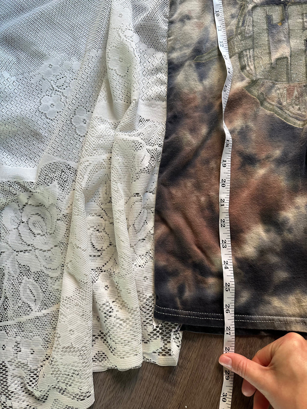 Johnny Cash Lace Upcycled Top