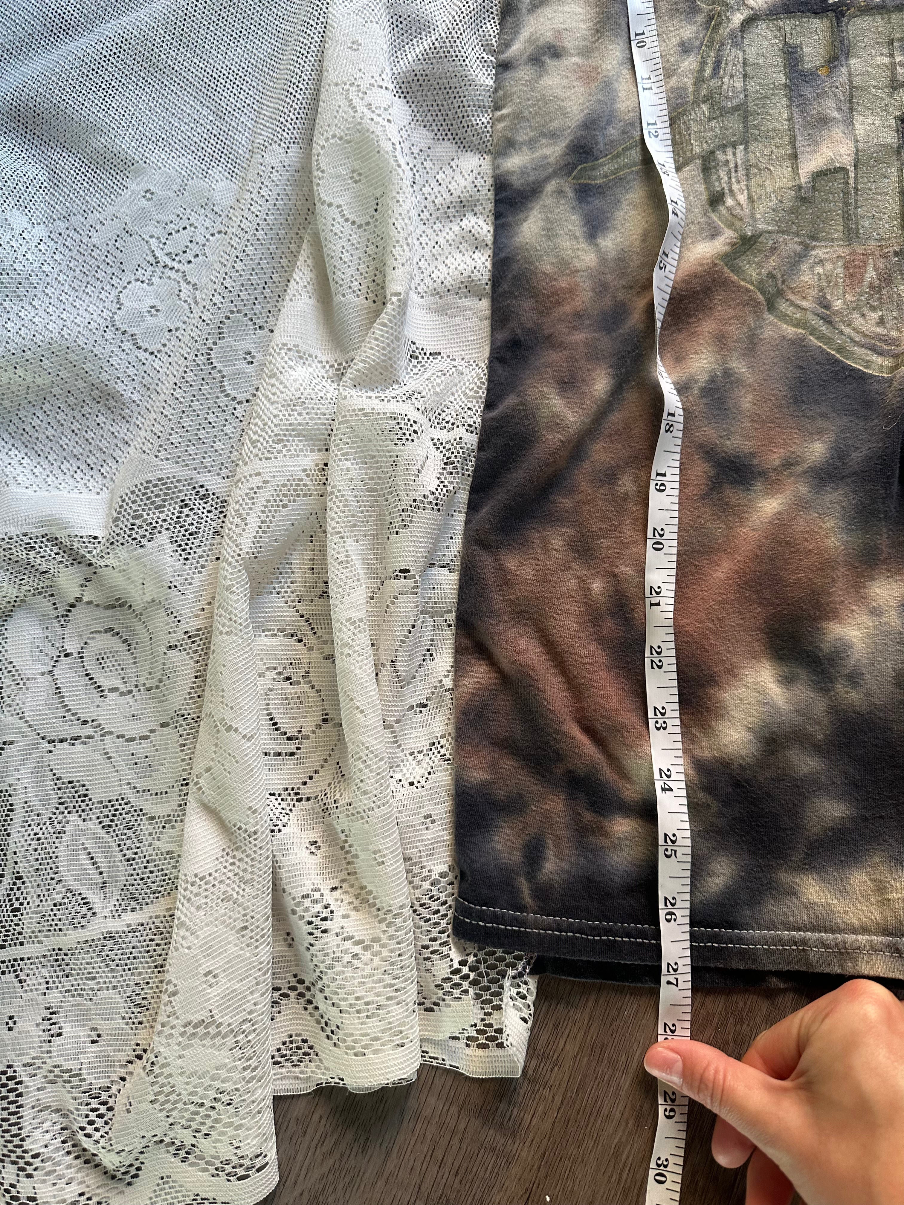 Johnny Cash Lace Upcycled Top