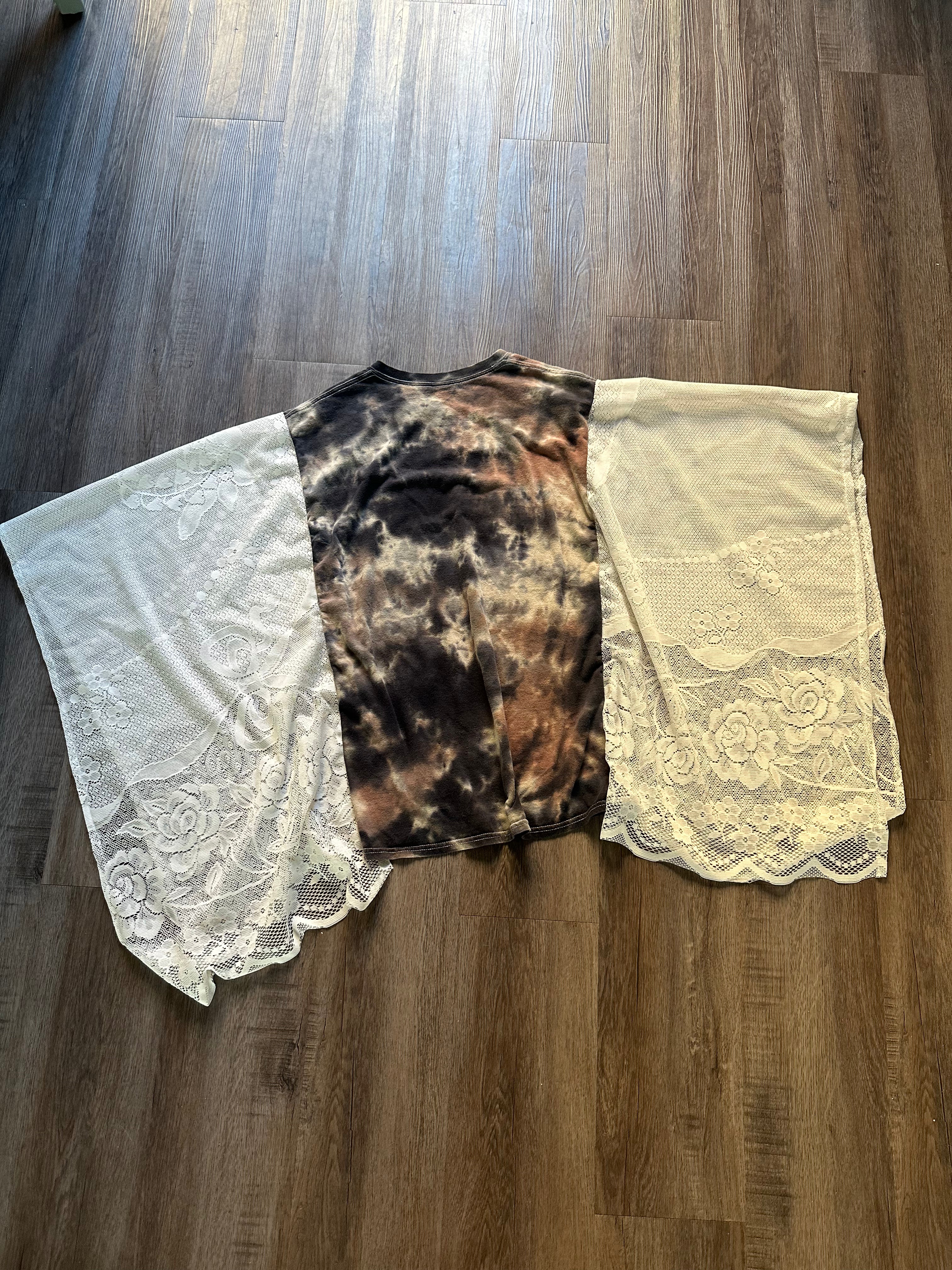 Johnny Cash Lace Upcycled Top