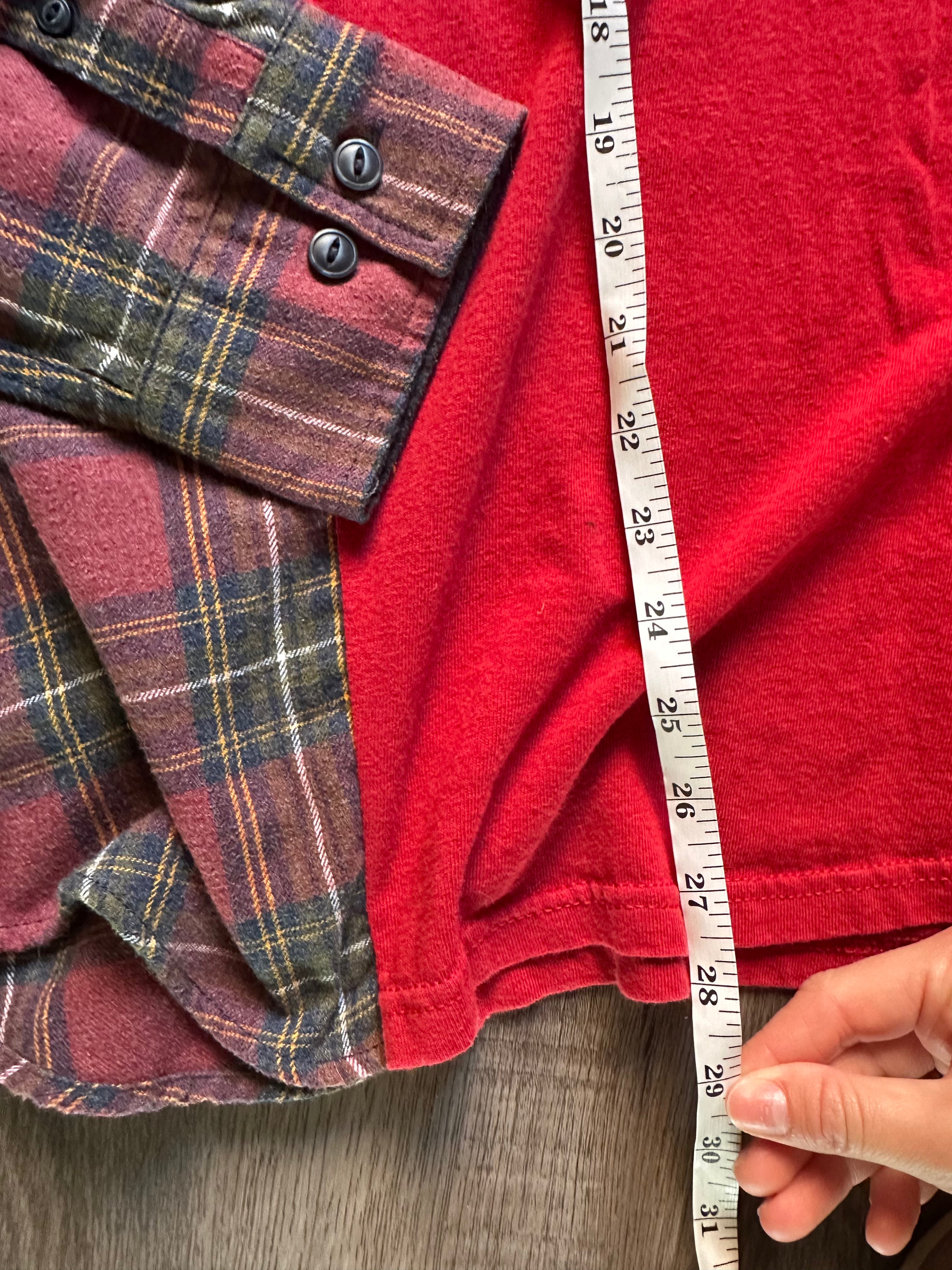 IU Upcycled Flannel Tee