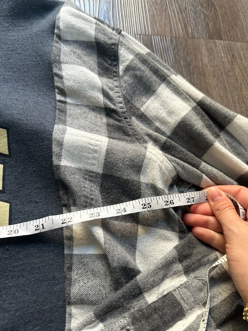 Purdue Upcycled Flannel Crewneck