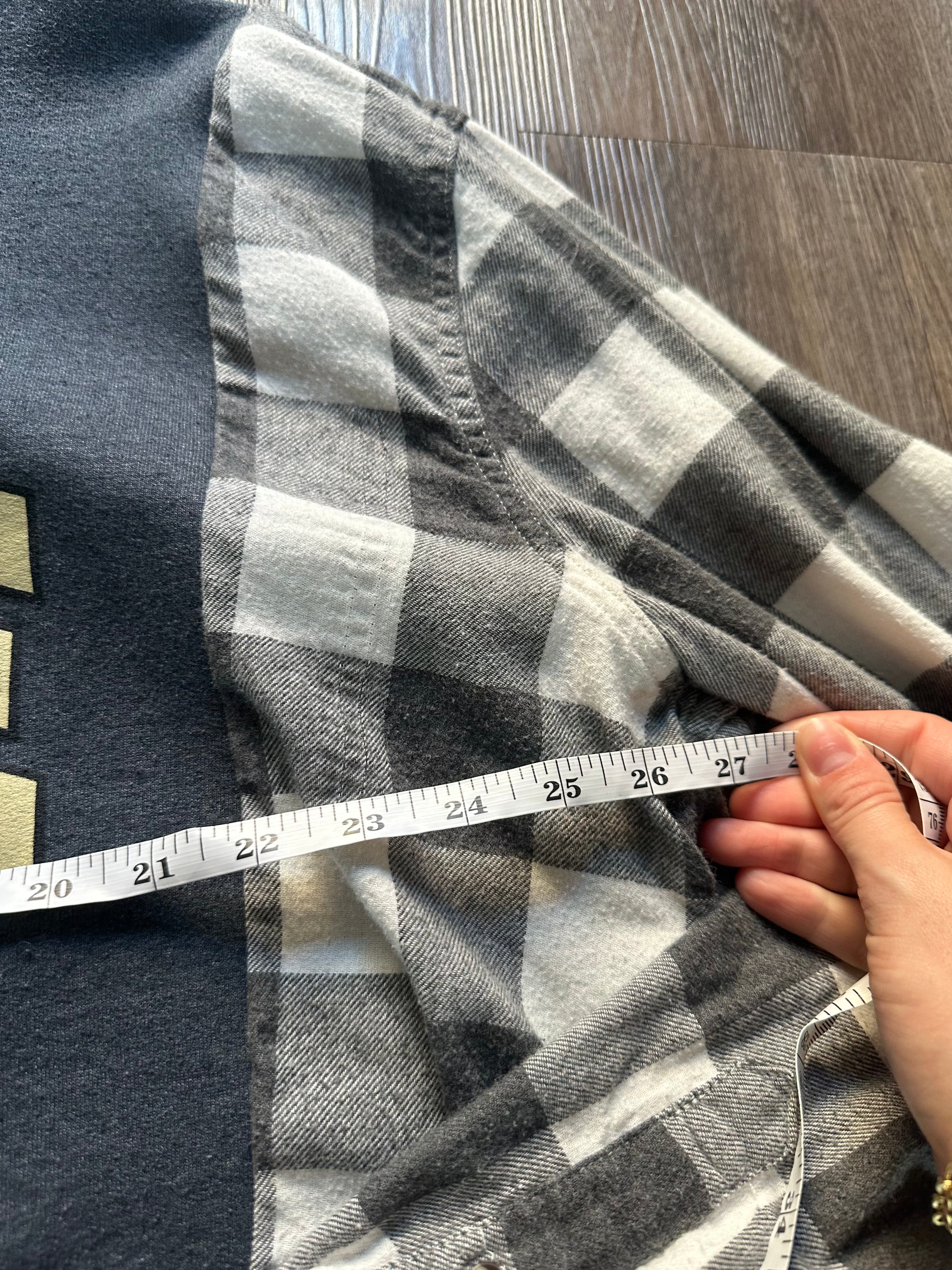 Purdue Upcycled Flannel Crewneck