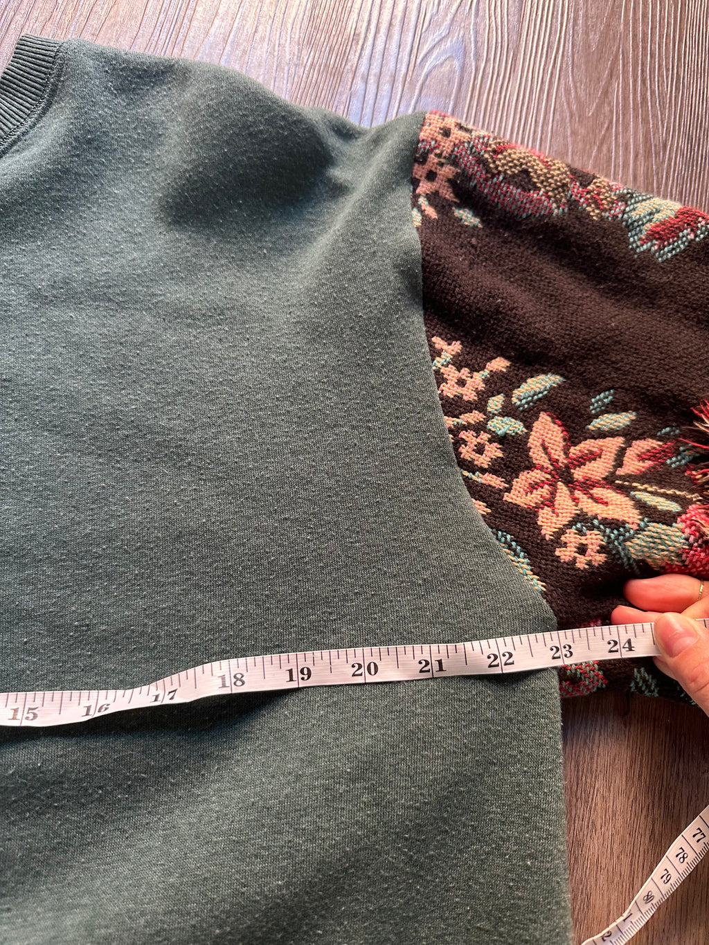 Upcycled Tapestry Sleeve Crewneck